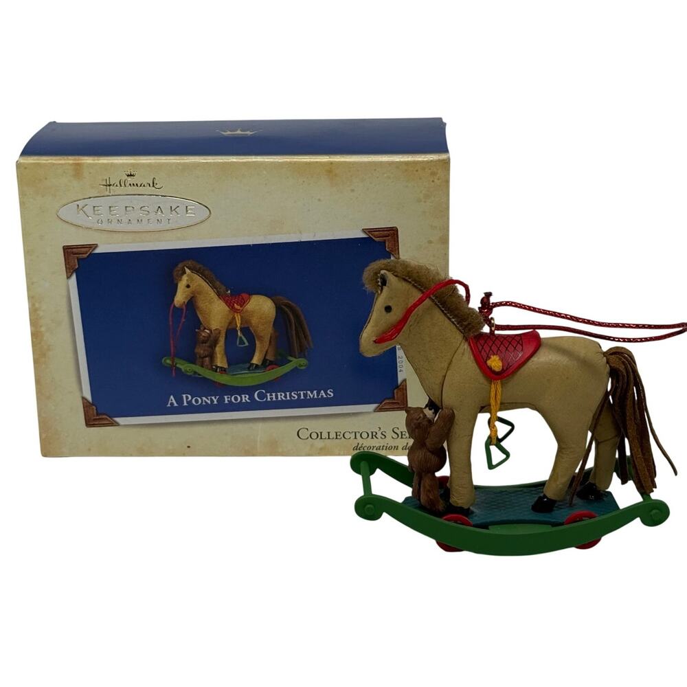 Hallmark Keepsake 2004 A Pony for Christmas #7 Ornament QX8221 Mint w/ Box